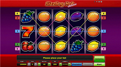 Sizzling Hot Deluxe Gewinnlinien